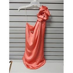 Med Seductions Orange 1 shoulder cocktail dress
