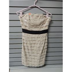 Sz 8 H&M Strapless Cream Lace cocktail dress