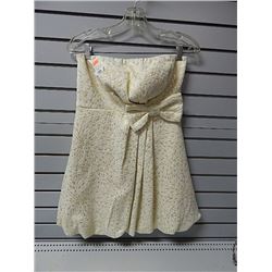 Sz 9 As U Wash Strapless Wh/Cream Cocktail dress