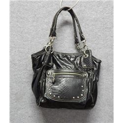 PURSE - USED - KATHY - BLACK WITH METAL HEART