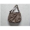 Image 2 : PURSE - USED- BROWN WITH CROME TRIMMED HANDLES
