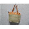 Image 2 : PURSE - USED - DENVER HAYES - GREEN WITH RUST TRIM AND CLOTH