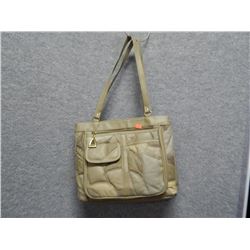 PURSE - USED - TAUPE PATCH WORK