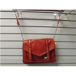 Red with blue/white stripe inside purse