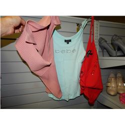 GIRLS - BEBE TOPS - 3 TTL - SZ LRG