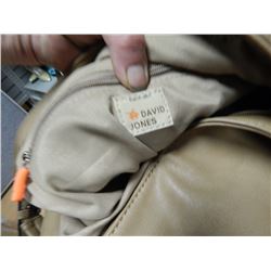 PURSE - DAVID JONES - DARK FAWN - SHOULDER STRA NEW