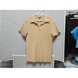 TOP - SHORT SLEEVE - ADDITOUVELLE - TAN - BUTON FRONT - SZ 18P - MATERNITY