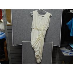 COCKTAIL DRESS - CREAM - GATHERED - NEVER WORN - LIKE NEW - SZ 4