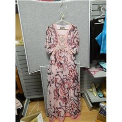 FORMAL DRESS - PINK - BEADING ON FRONT - NEVER WORN - SZ 42