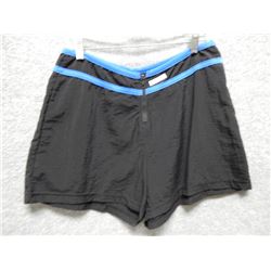 SHORTS WOMANS - AQUA STYLE - BLACK AND BLUE SHORTS - SIZE M