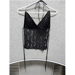LINGERIE -  WOMANS - (NO TAG) BLACK NIGHT TOP