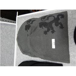 TOQUE - GEORGE - GRAY WITH BLACK LION - SIZE "ONE SIZE" - 2 PEICE LOT