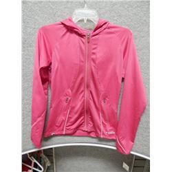 JACKET WOMANS - DIADORA - PINK JOGGER JACKET WITH HOOD AND TWO FRONT ZIP UP POCKETS - SIZE S