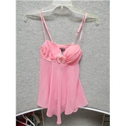 LINGERIE WOMANS - LA SENSA - PINK NIGHT TOP WITH BEAD FLOWER PADDED - SIZE S
