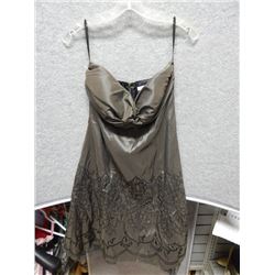 WOMANS - MARINA - GREEN WITH BLACK STITCH WORK - SIZE 10