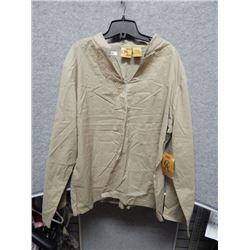 SHIRT WOMANS - CINDY AMBUEHL - GOLD TOP WITH FLOWERY STITCH WORK - SIZE 2X