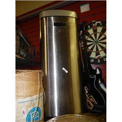 STAINLESS STEEL TRASH CAN - AS-IS