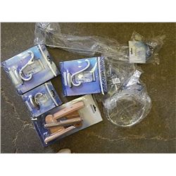 BATHROOM ACCESSSORIES - NEW - 4 BAGS TTL -No warranty, no guarantee.