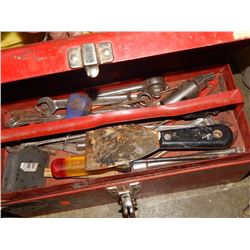 RED TOOL BOX AND CONTENTS