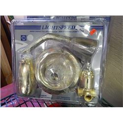 NEW TUB AND SHOWER FACET SET - BRASS -No warranty, no guarantee.