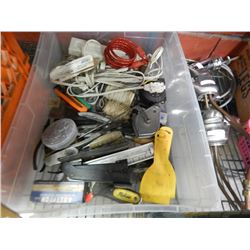 BIN OF TOOLS AND MISC