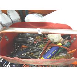 BIN OF TOOLS AND MISC