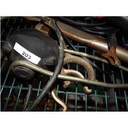 BRASS OAR LOCKS(2) & OUTBOARD EARS = 3PC