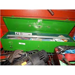 METAL TOOL BOX & HARDWARE - GREEN