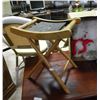 Image 1 : WOOD FOLDING SADDLE STOOL