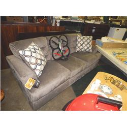 NEW CHESTERFIELD - BROWN MICROFIBRE - 2 CUSIONS