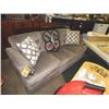Image 1 : NEW CHESTERFIELD - BROWN MICROFIBRE - 2 CUSIONS