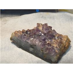 GENUINE NATURAL AMYTHYST CRYSTAL FORMATION - ABOUT 4"L X 3" H X 1.5" W