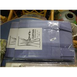 NEW COSMO'S COTON CURTAIN PANELS - 45" X 85" - BLUE- 4 TTL