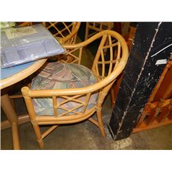 WICKER CHAIRS WITH CUSIONS - 4 TTL