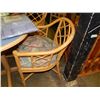 Image 1 : WICKER CHAIRS WITH CUSIONS - 4 TTL