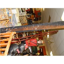 VINTAGE LONG CROSS CUT SAW WITH WOOD HANDLE