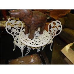 METAL BISTRO TABLE & 2 CHAIRS