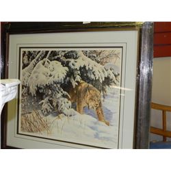 FRAMED LIMITED EDITION PRINT - OUT OF THE SHADOWS - LYNX - ALAN SAKHAVARY - GALLERY PRICE ~$825