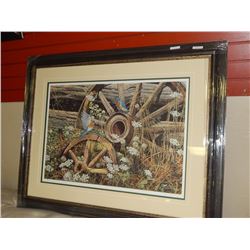 FRAMED LIMITED EDITION PRINT - ARRIVAL EASTERN BLUEBERIES - ALAN SAKHAVARY - GALLERY PRICE ~$775