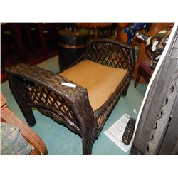 NEW RATAN FOOT STOOL WITH CUSION