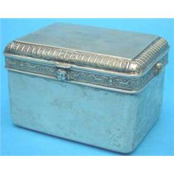 A German 800 standard casket, with tongue and dart and foliate scroll banding, stamped Freytag, 4...