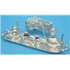 Image 1 : A miniature four piece silver tea service on tray and a miniature piano trinket box....