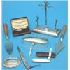 Image 1 : A George V silver ring and hatpin stand, a ring casket and 6 other items....