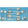 Image 1 : A set of 6 William IV silver kings pattern tea spoons and 6 assorted George III teaspoons....