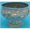 Image 1 : An Indian white metal bowl decorated with tiger, lion and boar hunters, 8.5 ins....
