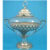 Image 1 : A WMF plated punch bowl with domed cover and cut glass bowl liner....