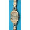 Image 1 : A ladys 9ct gold Rolco wrist watch with circular arabic dial....