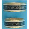 Image 1 : A pair of Georgian gold and enamel mourning rings, both inscribed 'Hester Lady Edmundstone OB 11...