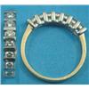 Image 1 : An 18k gold half eternity ring, set 7 diamonds...