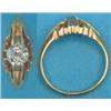 Image 1 : A gentleman's late Victorian 18ct gold ring, claw-set with an old brilliant cut diamond...